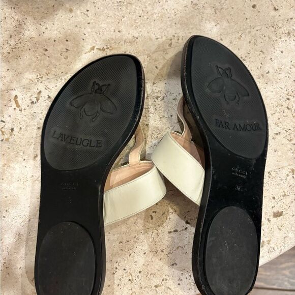 Gucci Marmont GG thong sandals 38 mystic white - Picture 4 of 6